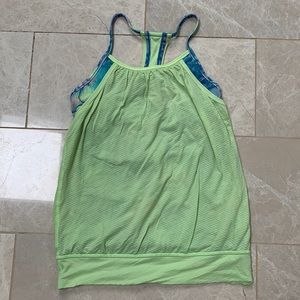 ivivva green (built in bra) tanktop; girls size 10